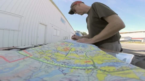 Pilot preparing for a  flight. Stock Footage 40998380