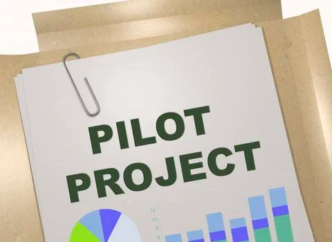 PILOT PROJECT concept Illustrazione stock