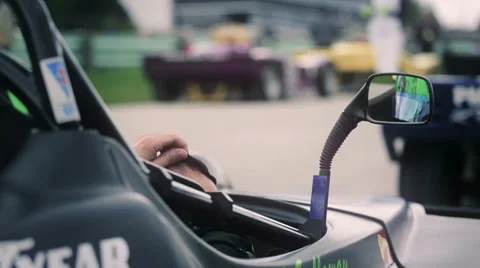 Pilot puts gloves before race Stock Footage 33448448