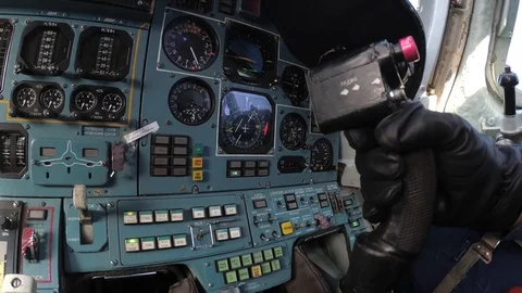 The pilot rejects the control stick Stock Footage 119878061