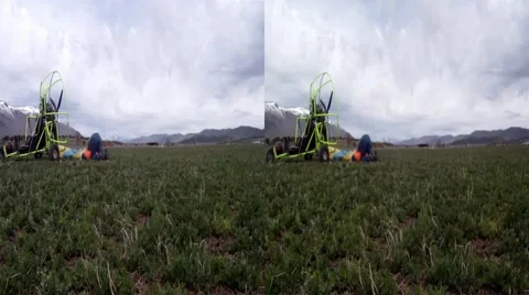 Pilot rolling parachute 3D 006.mp4 Stock Footage 3476224
