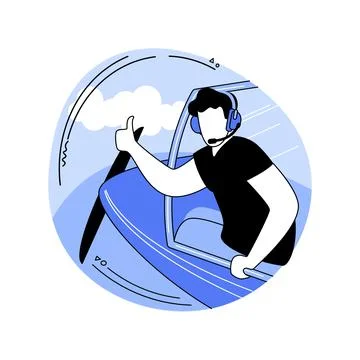 Pilot school isolated cartoon vector illustrations. Stock Illustration