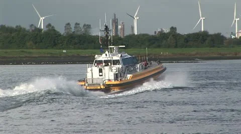 Pilot speed boat Stock Footage 20483812
