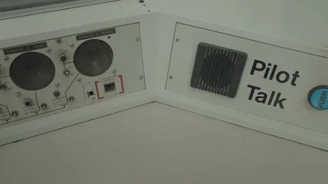 Pilot talk pilot intercom device Stock Footage 219351886