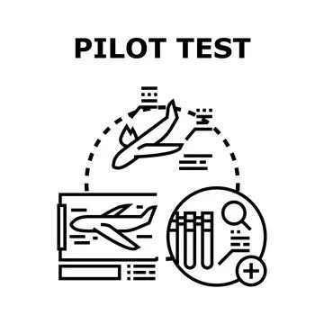 Pilot testing concept for preliminary research and experimentation Stock Illustration