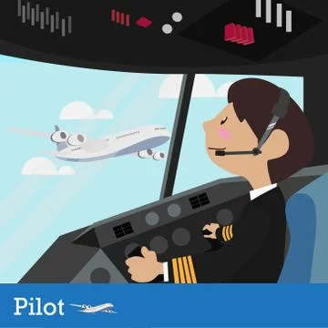 Pilot vector illustration design Illustrazione stock