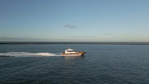 Pilot vessel underway with high speed Stock Footage 231692227