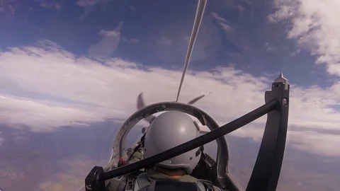 Pilot view from the cockpit of an aircraft 2 Stock Footage 113297041