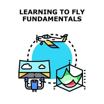 Piloting fundamentals training program preparing flying education イラスト素材