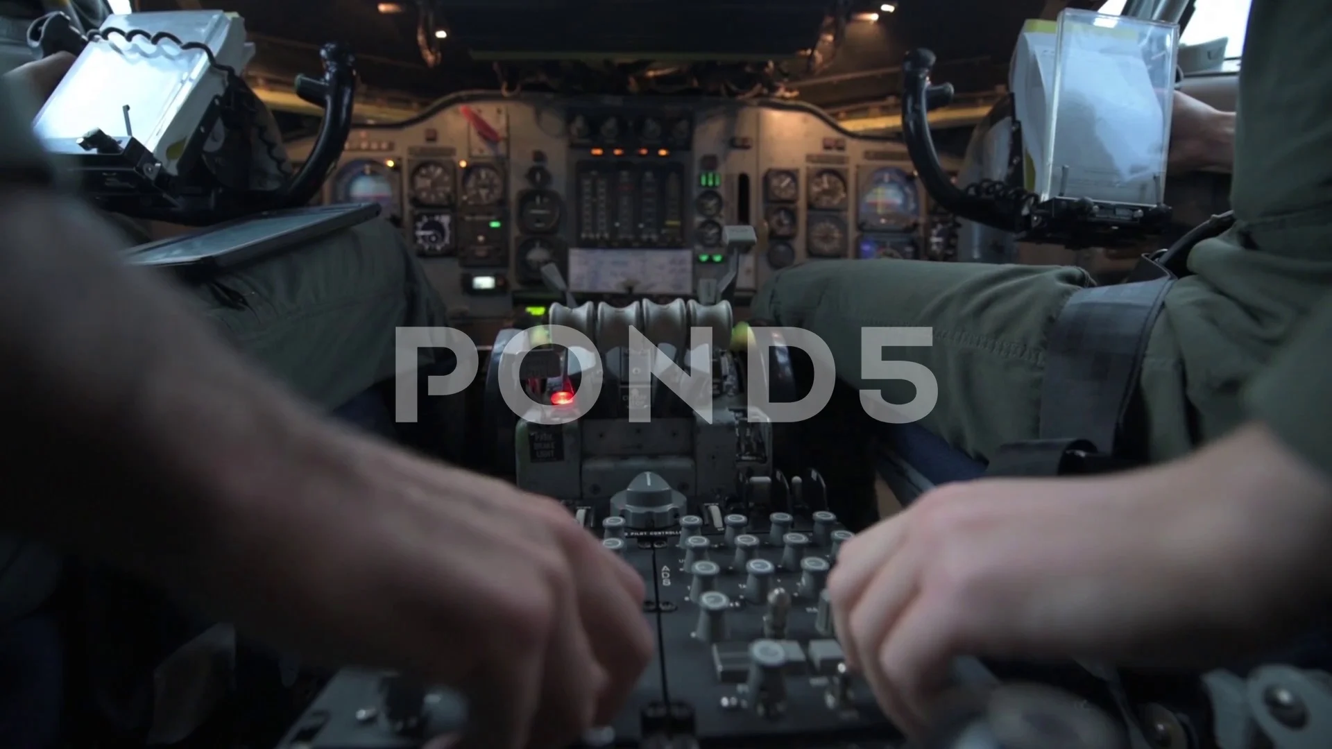 Pilots Adjusting Cockpit Controls In E 3 Stock Video Pond5