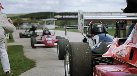 Pilots and crew preparing for race Stock Footage 33074589