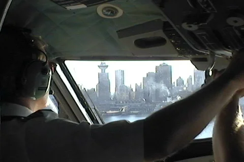 Pilots in Cockpit Stock Footage
