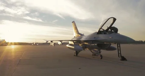 Pilots communicating humorously, getting the aircrafts ready - 2017 Stock Footage 85032503