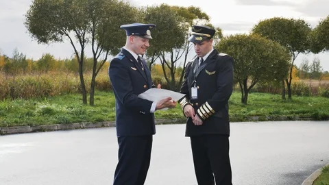 Pilots flight plan aviator check list  aircrew professional Stock Footage 117305004