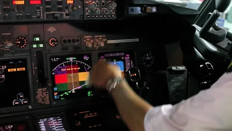 Pilots flying a 737 Video stock 167514066