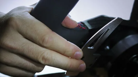 Pilot's hand making speed changes Stock Footage 32970704