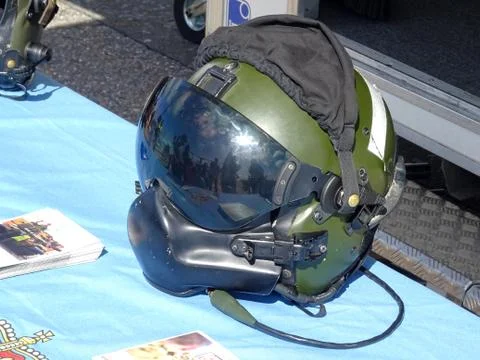 Pilots Helmet With Visor Stock Photos