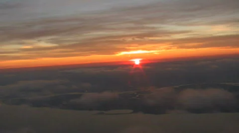 Pilots NYC Sunset CR Stock Footage 824862
