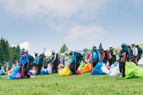 Pilots preparing to take off Stock Photos