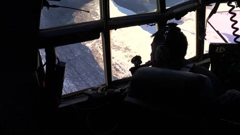 Pilots survey damage caused by earthquake in Alaska Stock Footage 99226897