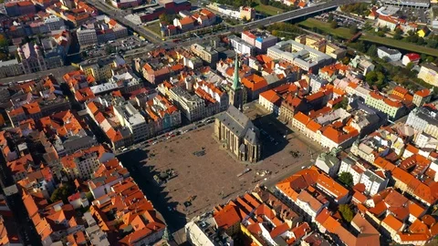 Pilsen - Plzeň from above. Stock Footage 117367301