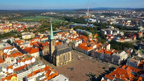 Pilsen - Plzeň from above. Stock Footage 117368392