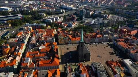 Pilsen - Plzeň from above. Stock Footage 117371821
