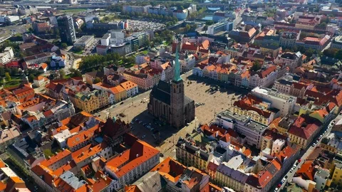 Pilsen - Plzeň from above. Stock Footage 117372151