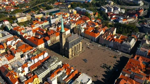 Pilsen - Plzeň from above. Stock Footage 117374063