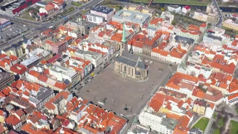 Pilsen - Plzeň from above. Stock Footage 132015279