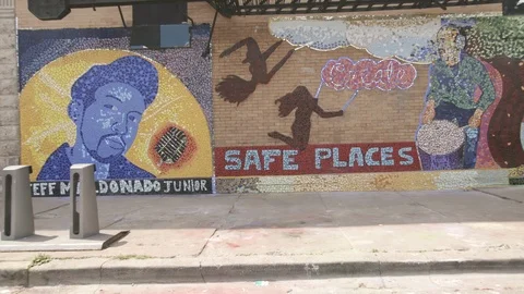 PILSEN TILE MURALS FRONT Video stock 95943804