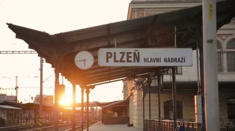 Pilsen Train Station Stock Footage 43378878