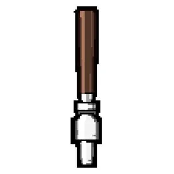 Pilsner beer tap pixel art vector illustration Stock Illustration