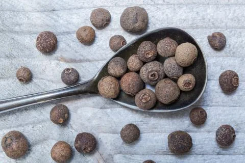 Pimento on a spoon macro Stock Photos