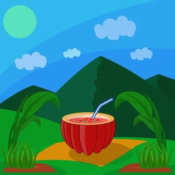 Pimkin fruit vector Stock Illustration