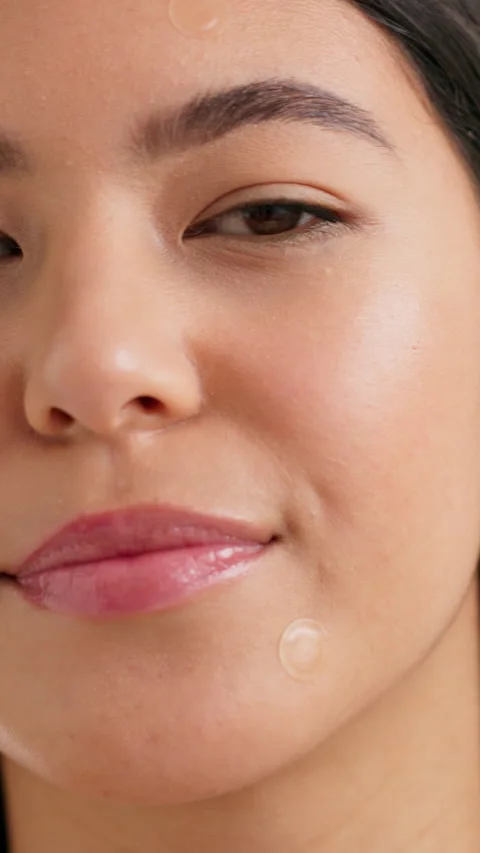 Pimple patch, beauty and face of woman for skincare, self care and dermatology Stock Footage 333701960