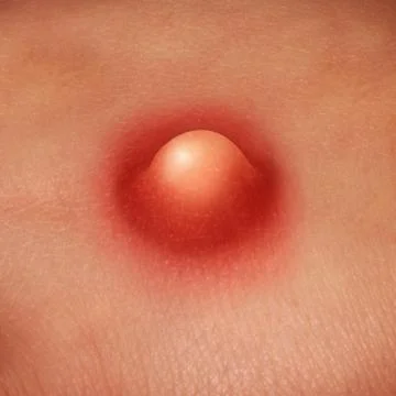 Pimple On Skin 库存插图