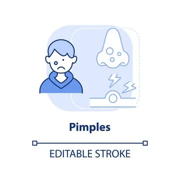 Pimples light blue concept icon Stockillustratie