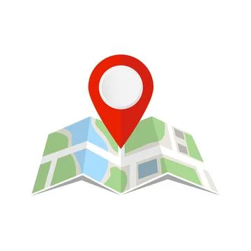 Pin and map location Stock-Illustration