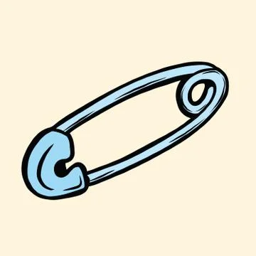 Pin barrette sewing Stock Illustration