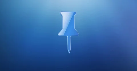 Pin Blue 3d Icon Stock Footage 69986555