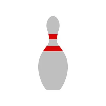 Pin bowling icon logo design template Stock Illustration