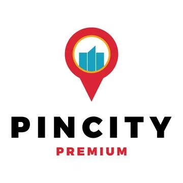 Pin City Icon Vector Logo Template Illustration Design Stock Illustration