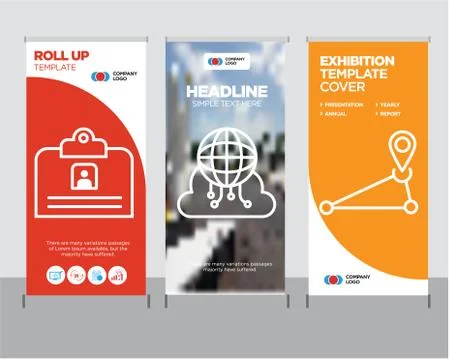 Pin, Cloud computing, Contact ID Card roll up Stockillustratie