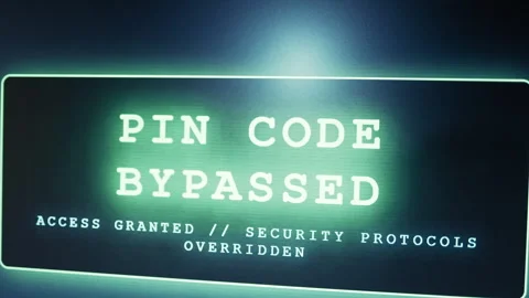 Pin code bypassed and security protocols overridden Stock Footage 341660525