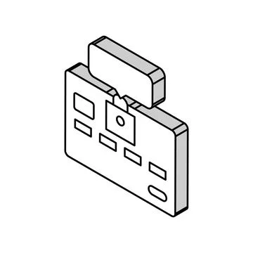 Pin code card isometric icon vector illustration Illustrazione stock