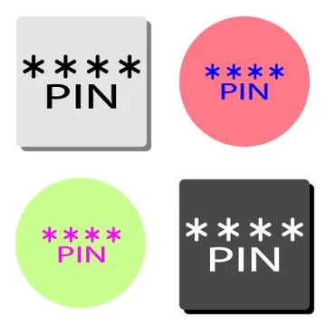 Pin Code. flat vector icon Stock-Illustration
