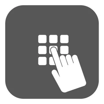 The pin code icon. Password and  unlock, access, identification, unlock symbol Stock-Illustration