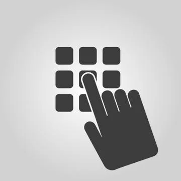 The pin code icon. Password and  unlock, access, identification, unlock symbol Stock-Illustration