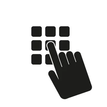 The pin code icon. Password and  unlock, access, identification, unlock symbol Stock-Illustration